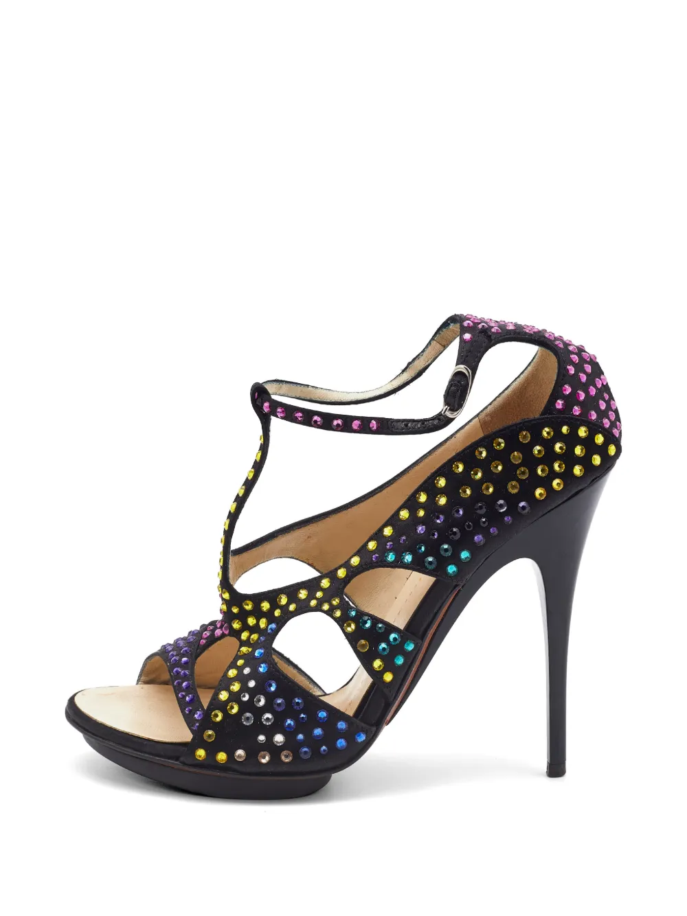 Giuseppe Zanotti Vintage crystal-embellished strappy sandals - Nero