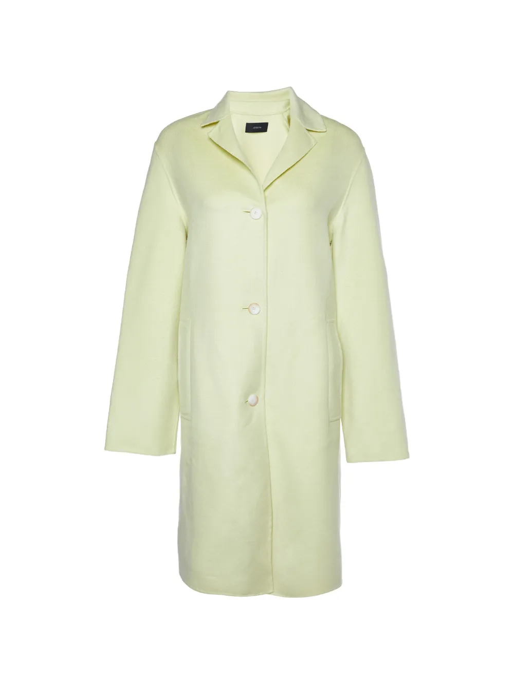 JOSEPH Joseph Lime Yellow Wool & Silk Caia Short Coat XS - Verde