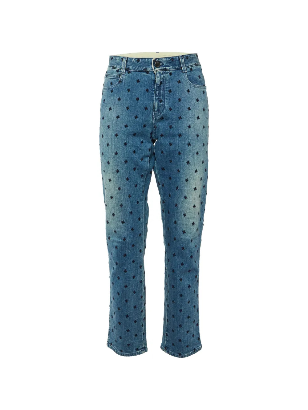 Stella McCartney Pre-Owned embroidered slim-fit jeans - Blu
