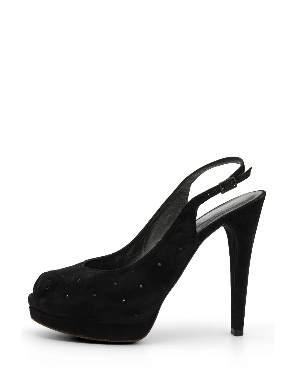 Stuart Weitzman crystal-embellished platform sandals - Nero