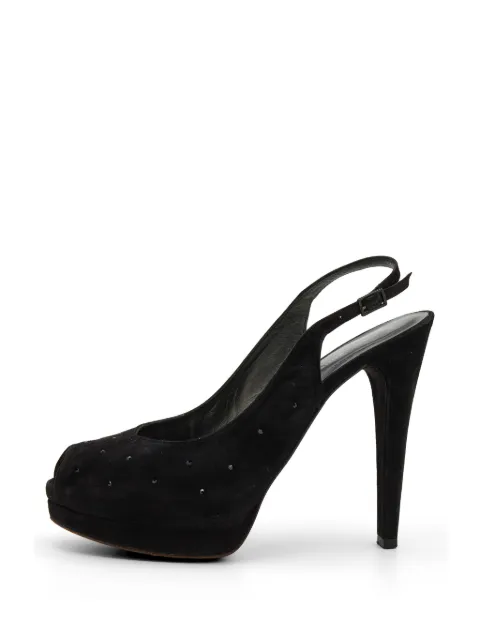 Stuart Weitzman crystal-embellished platform sandals
