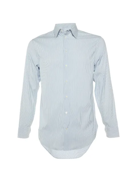Armani Vintage striped long-sleeved shirt