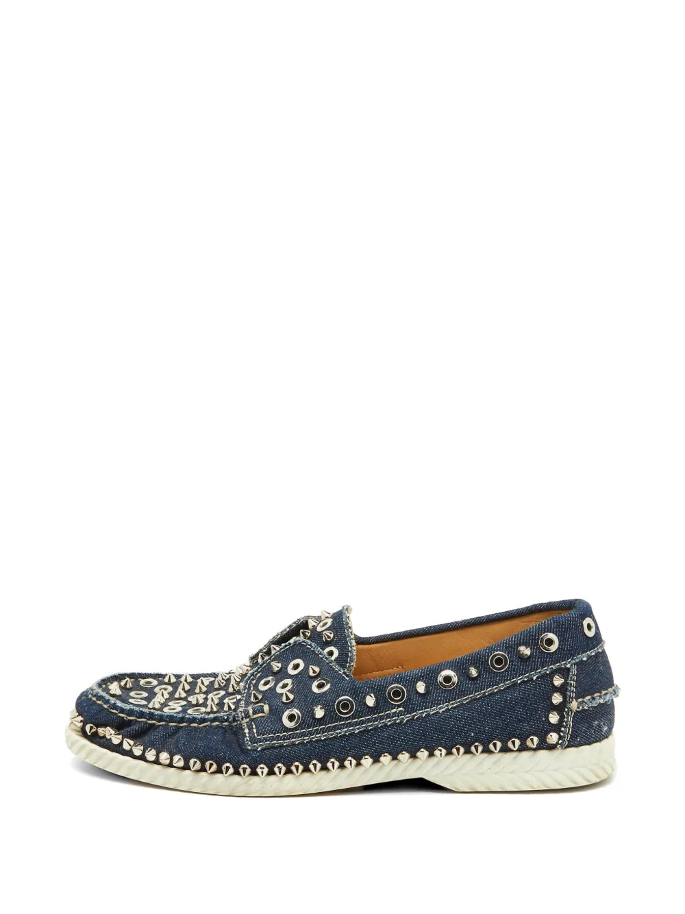 Christian Louboutin Pre-Owned Yacht studded loafers - Blau