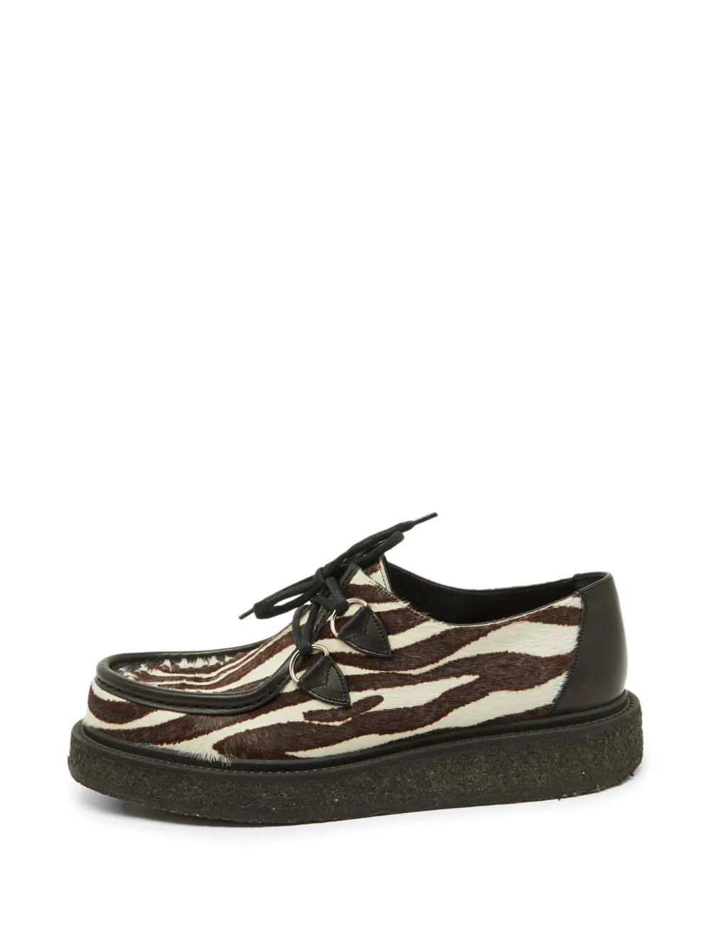 Louis Vuitton Pre-Owned animal-print platform oxford shoes - Weiß