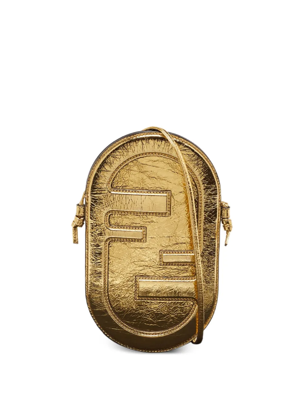 Fendi Pre-Owned O'Lock FF-logo phone pouch - Oro