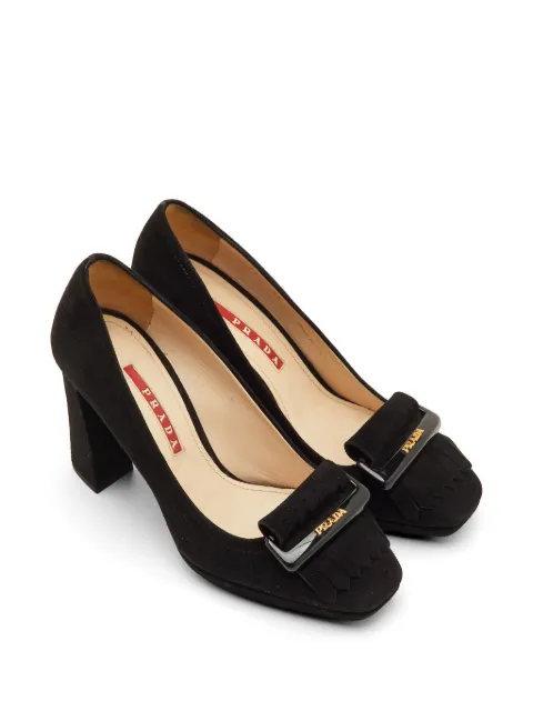Prada Pre-Owned fringe block-heel pumps