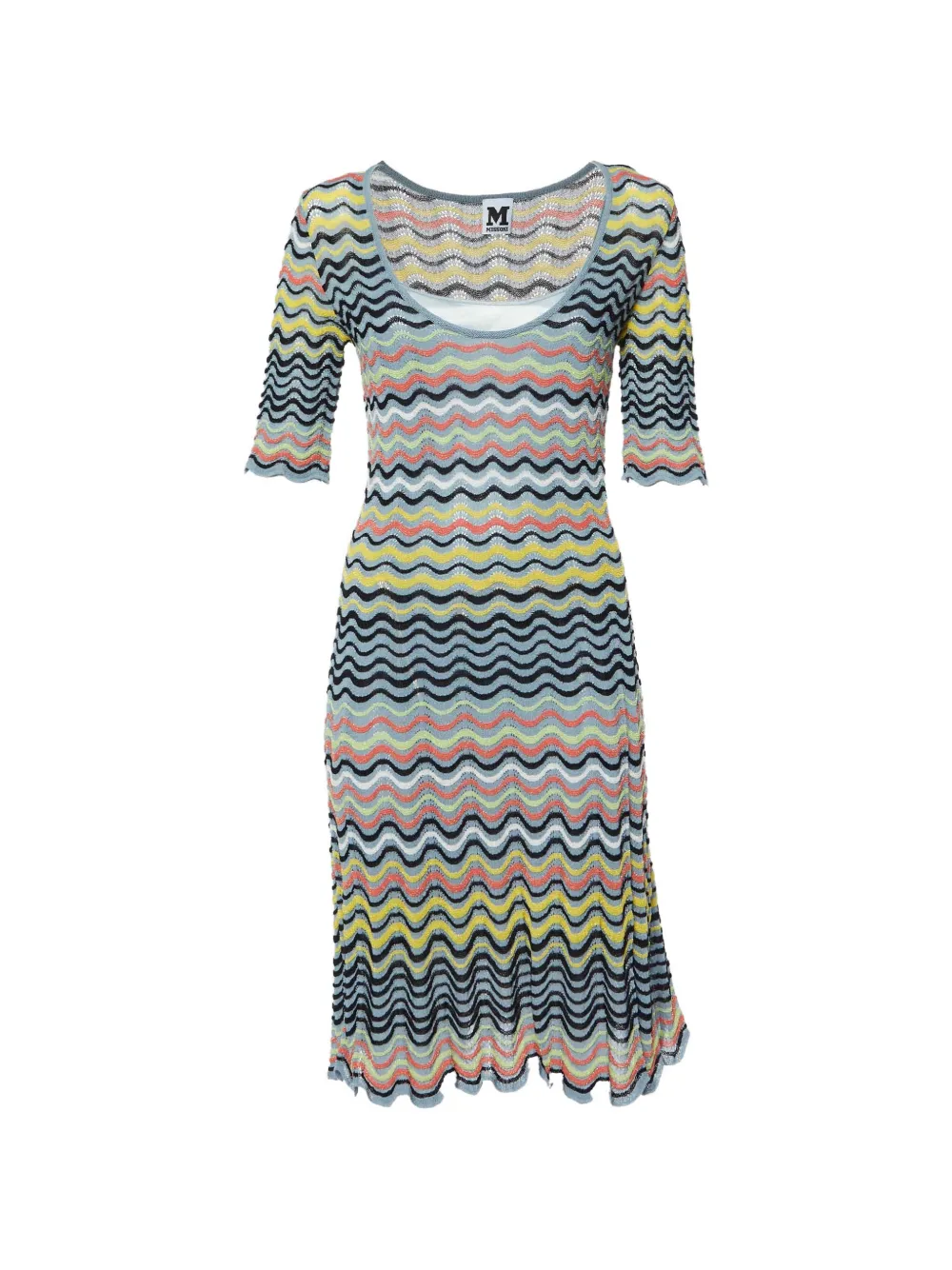 Missoni Pre-Owned wave-patterned Lurex dress - Grey
