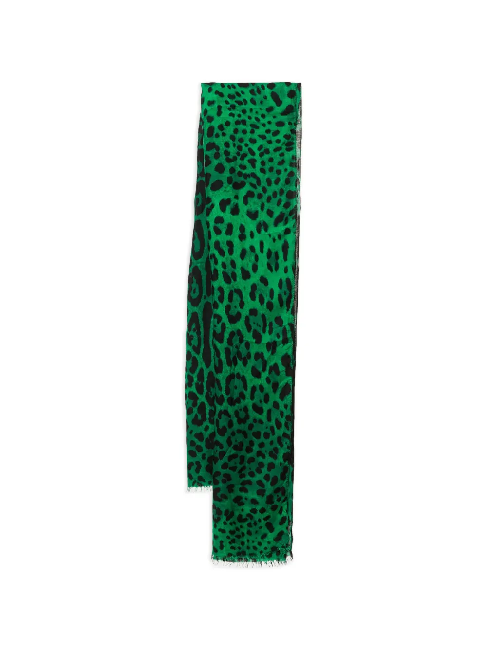 Dolce & Gabbana Pre-Owned Dolce & Gabbana leopard-print scarf - Verde