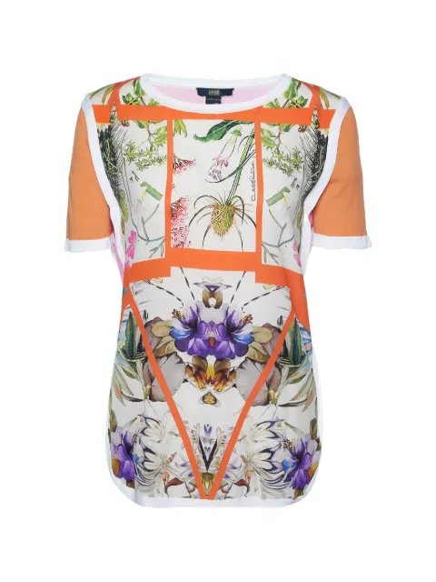 Cavalli Class t-shirt en maille à fleurs