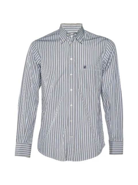 Carolina Herrera Vintage logo-embroidered striped shirt