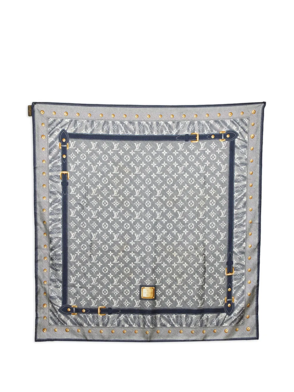 Louis Vuitton Pre-Owned Monogram silk scarf - Blu