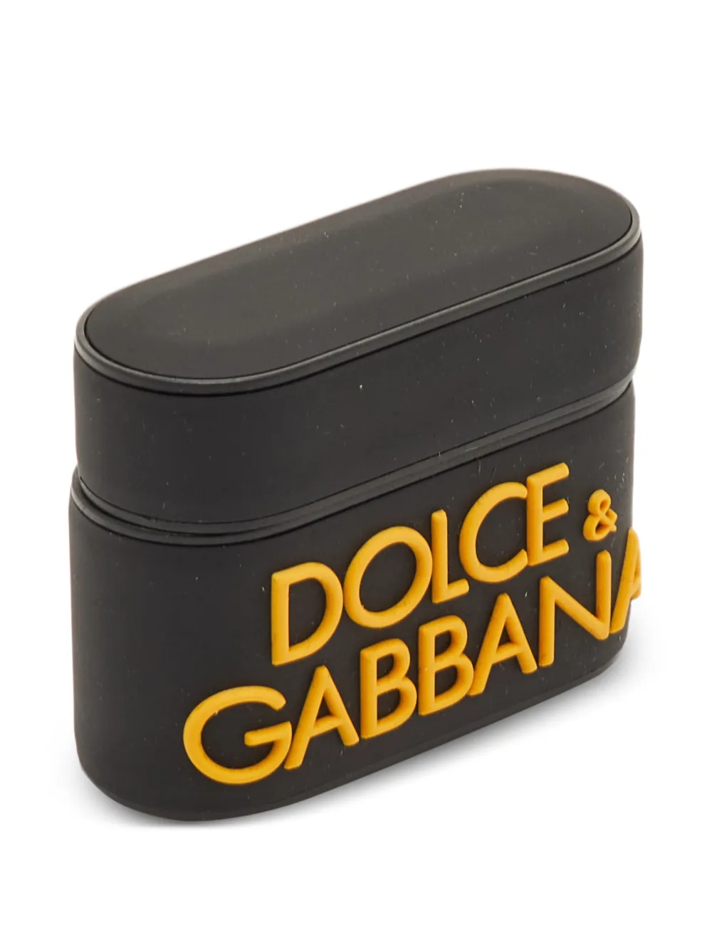 Dolce & Gabbana Pre-Owned Dolce & Gabbana logo black/yellow rubber AirPods Pro case - Nero