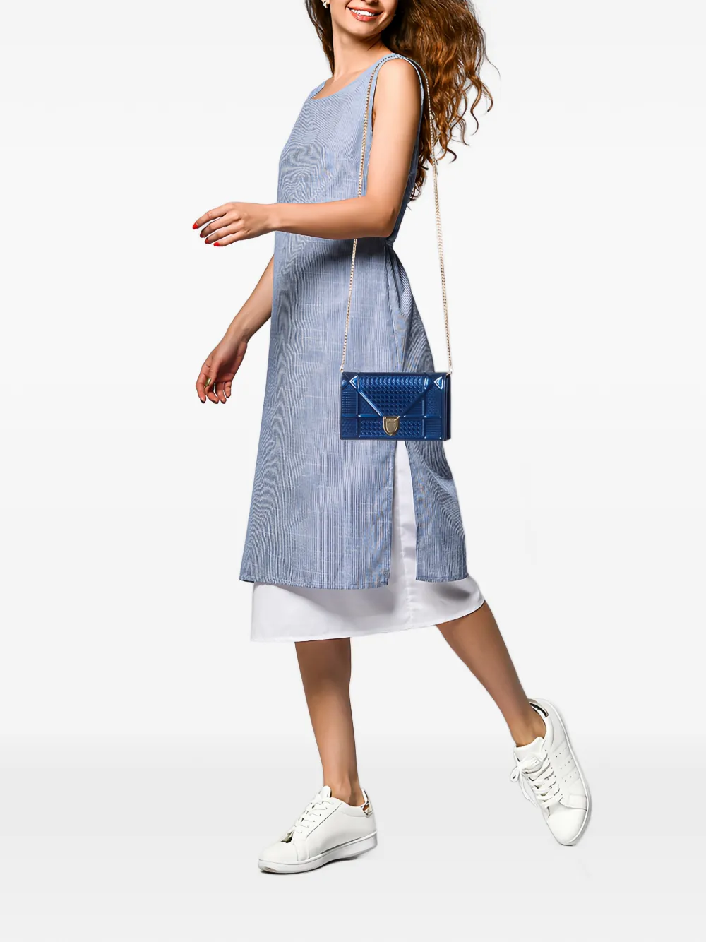 Christian Dior Pre-Owned 2018 Diorama leather shoulder bag - Blu