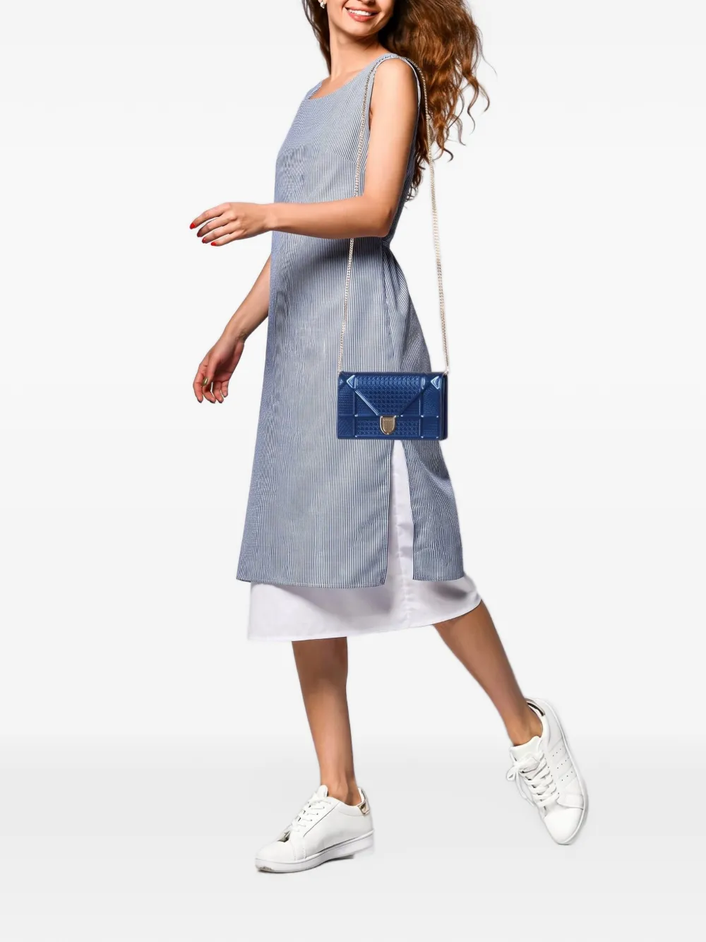 Christian Dior Pre-Owned 2018 Diorama leather shoulder bag - Blu