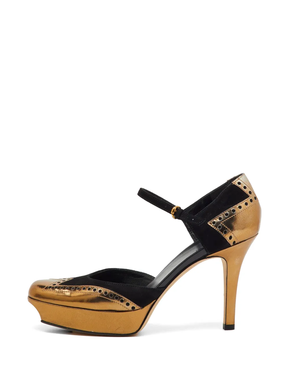 Gucci Pre-Owned ankle-strap platform pumps - Gold