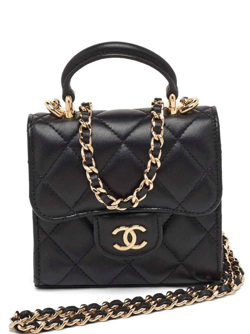 CHANEL Pre-Owned 2021-2022 extra-mini Single Flap tote bag - Nero