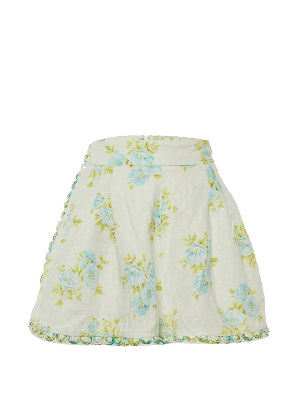 ZIMMERMANN Whitewave floral-print shorts - Bianco