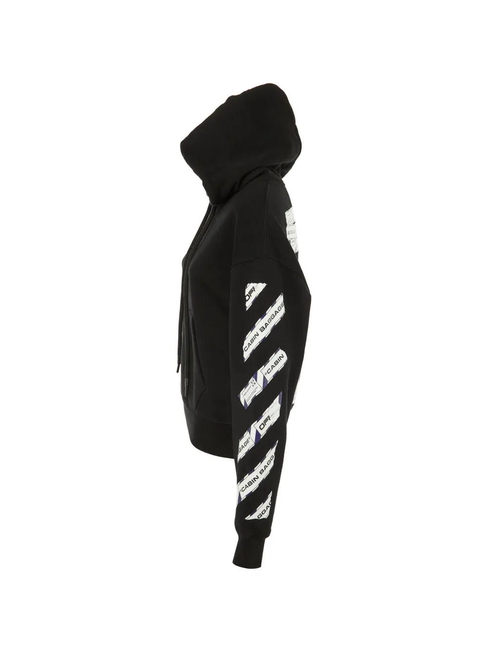 Off-White Pre-Owned Cabin Baggage tape-print hoodie - Nero