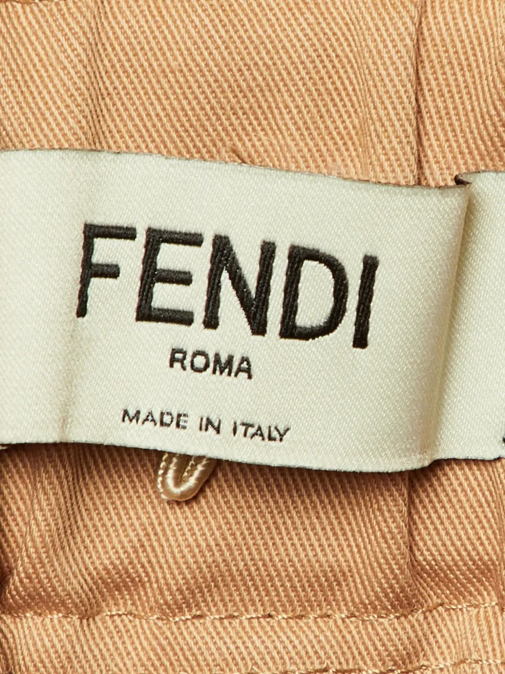 Fendi Pre-Owned Broek met paperbagtaille Beige