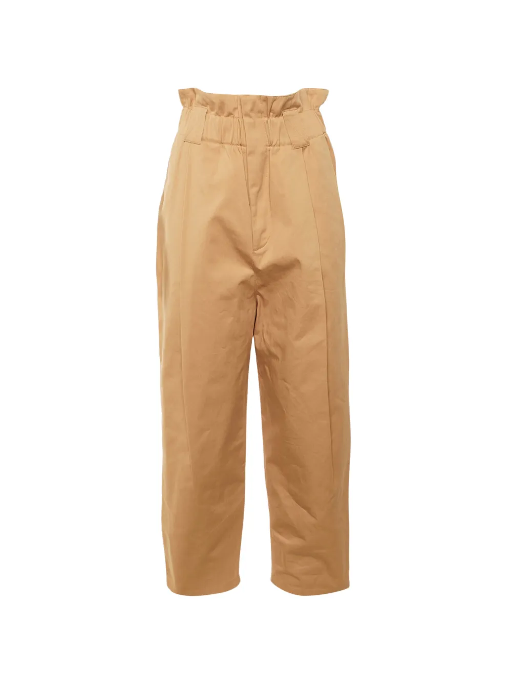 Fendi Pre-Owned paperbag-waist cotton trousers - Toni neutri