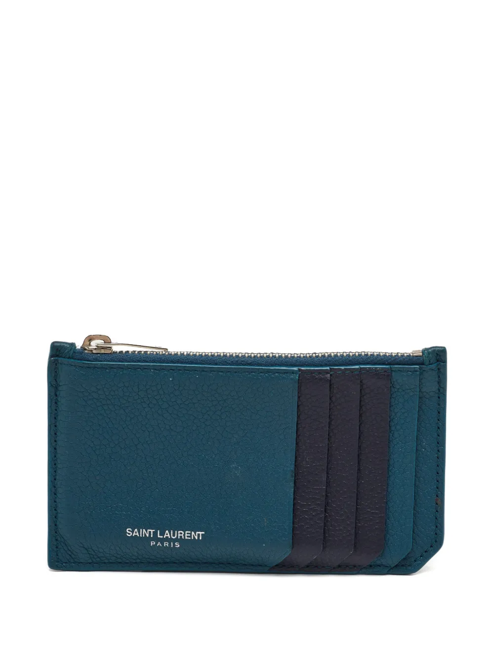 Saint Laurent Pre-Owned 2017 Fragments zip-around card case - Blu