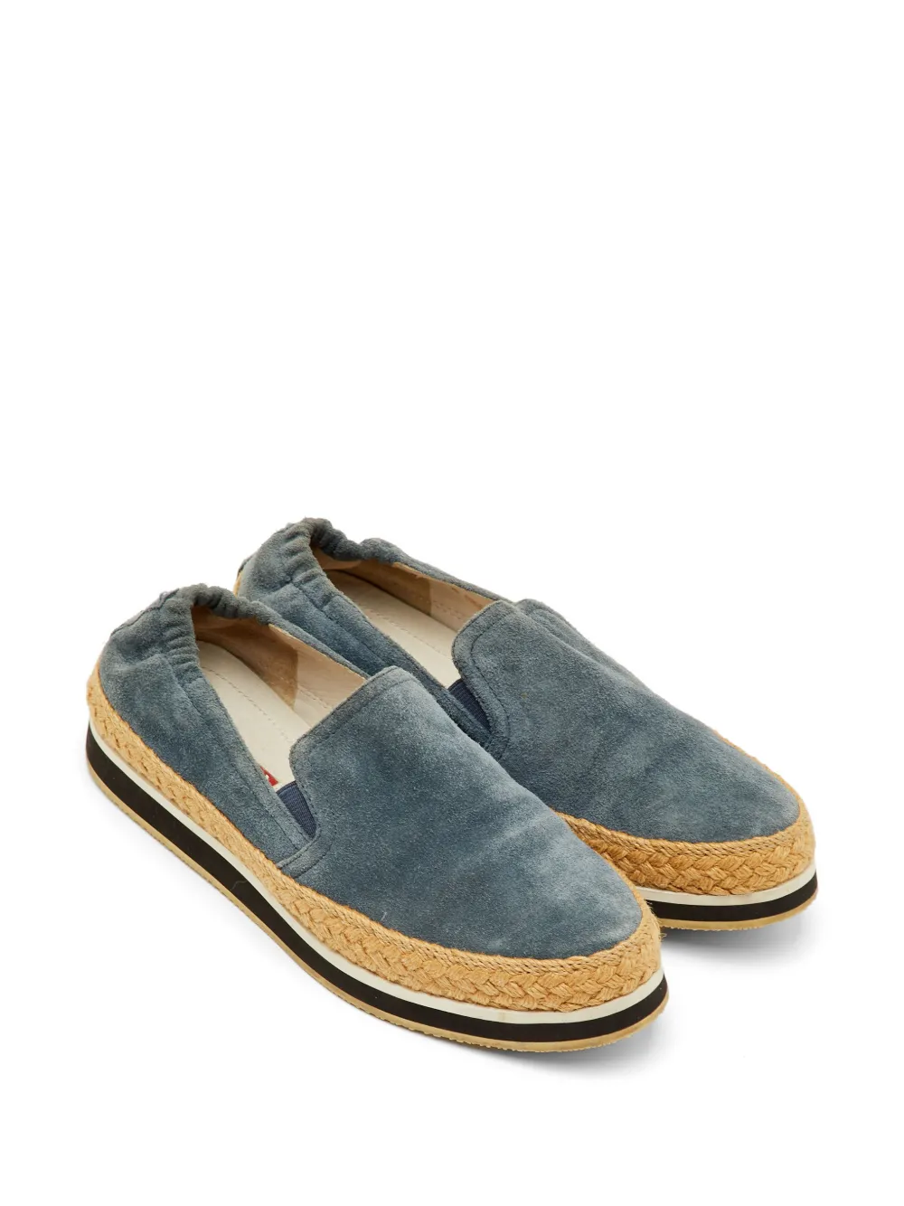 Prada Pre-Owned suede slip-on loafers - Blu