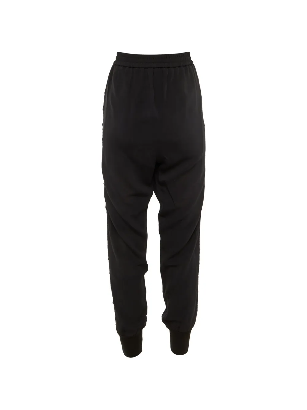 Stella McCartney Pre-Owned lace-trim cuffed track pants - Nero