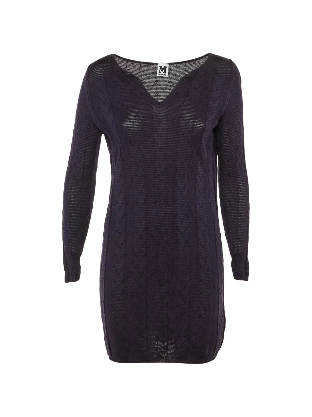 Missoni Pre-Owned zigzag knit mini dress - Violett