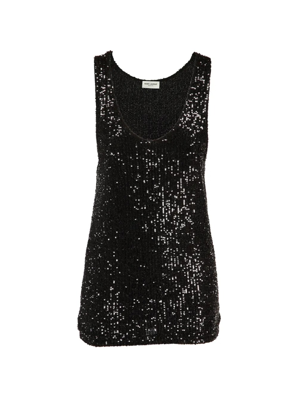Pre-owned Saint Laurent Sequinned Tank Top In Black