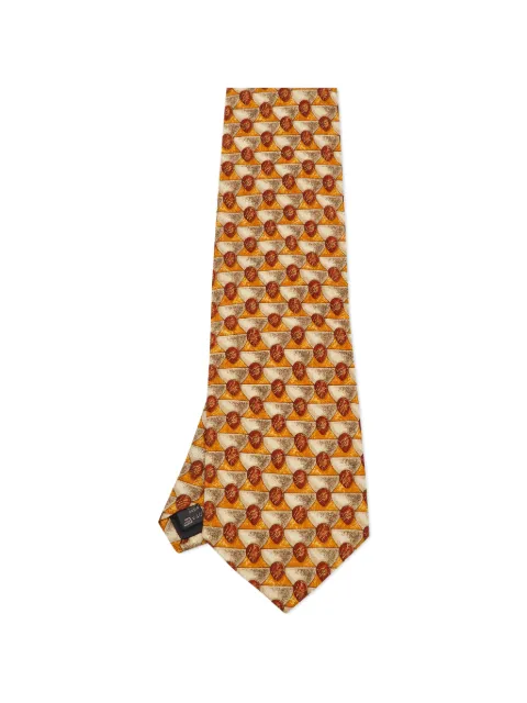 Ermenegildo Zegna Vintage corbata de seda con motivo geométrico