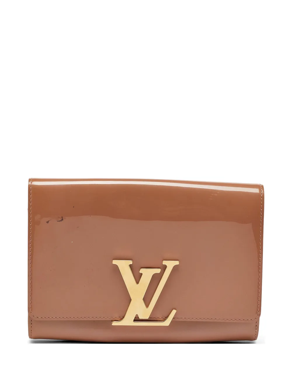 Louis Vuitton Pre-Owned medium patent-leather clutch bag - Toni neutri