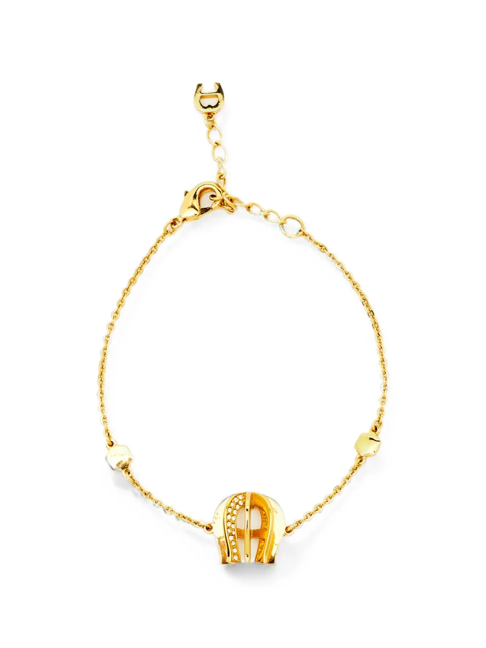 Aigner Vintage Bracciale a catena con logo - Oro