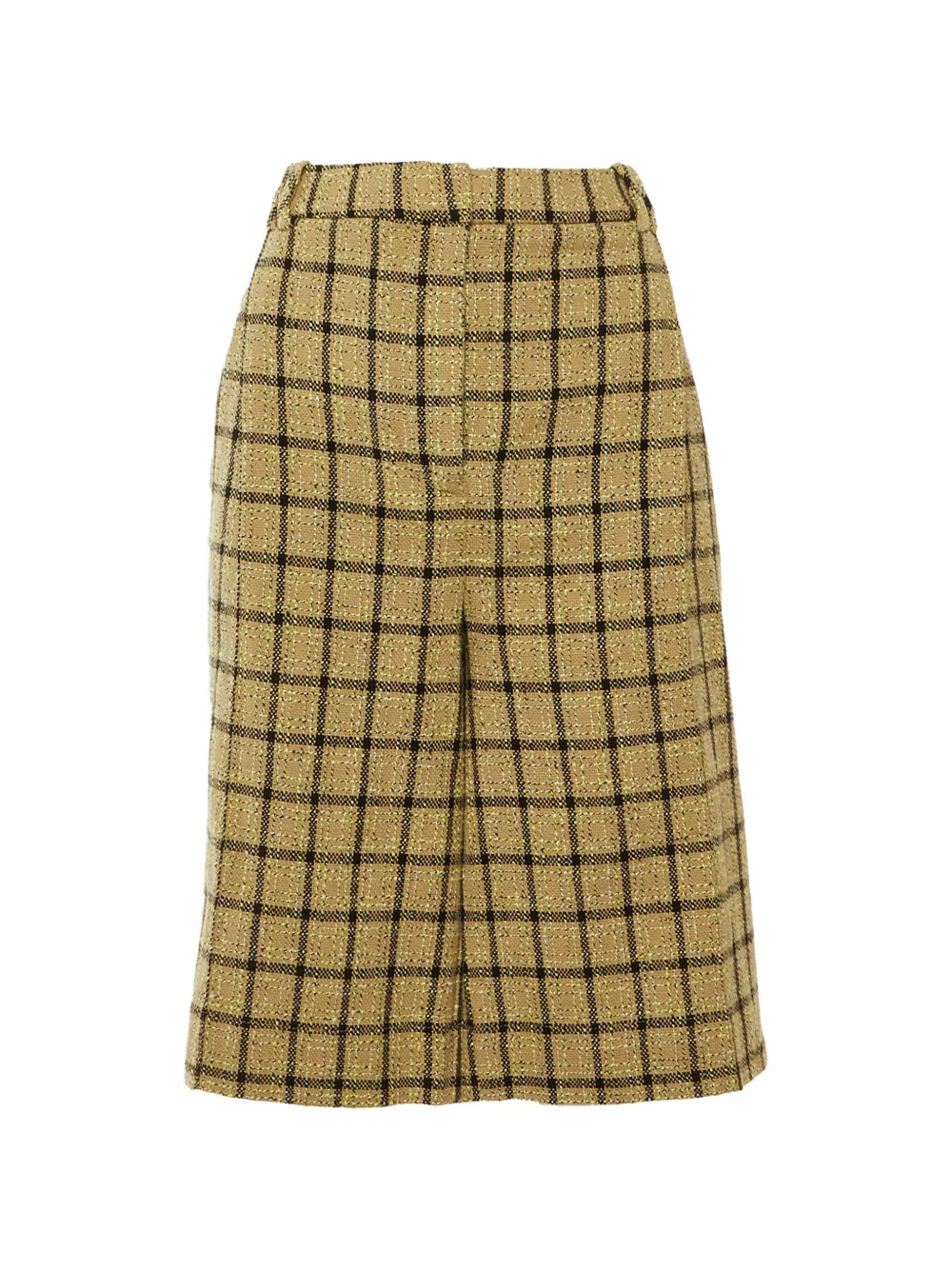 GANNI checked pleated shorts - Toni neutri