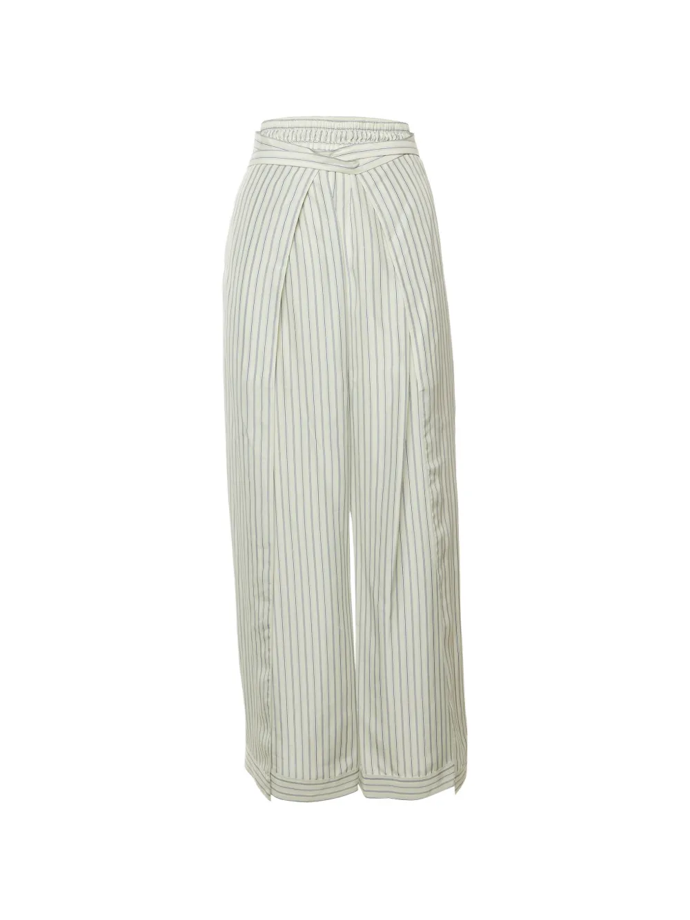 Chloé Pre-Owned striped tie-detail palazzo pants - Toni neutri