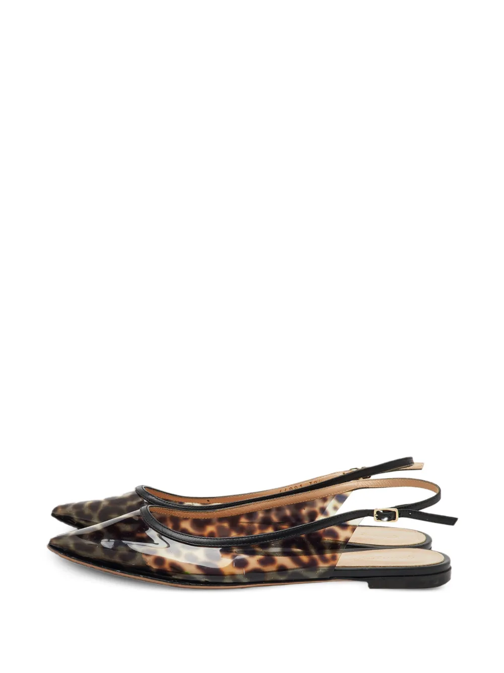 Gianvito Rossi Slingback-Ballerinas mit Animal-Print - Braun
