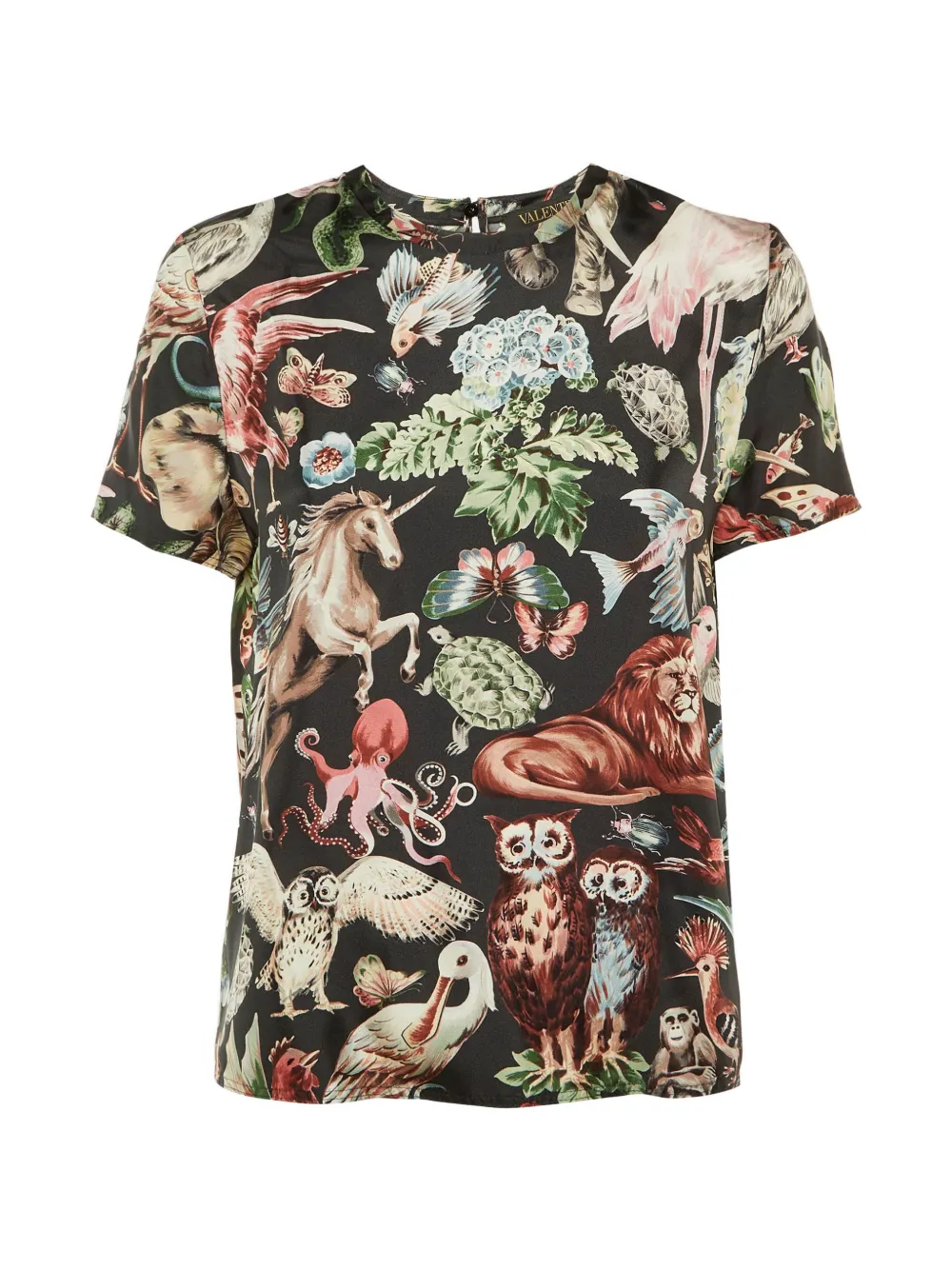 Valentino Garavani Pre-Owned animal-fantasy-print top - Nero