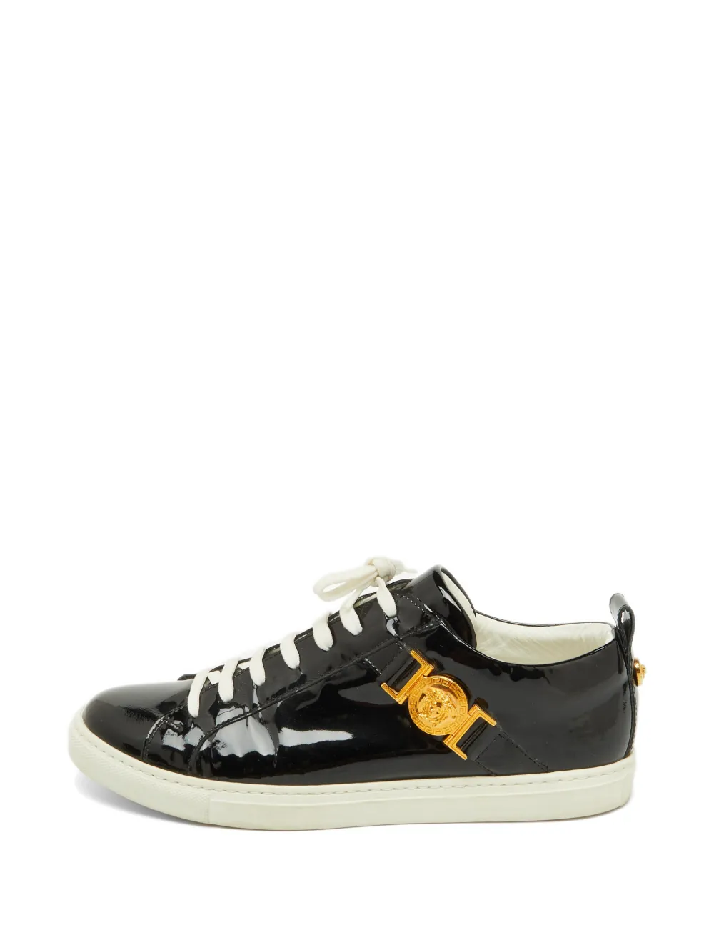 Versace Pre-Owned Medusa-head patent-leather low-top sneakers - Schwarz