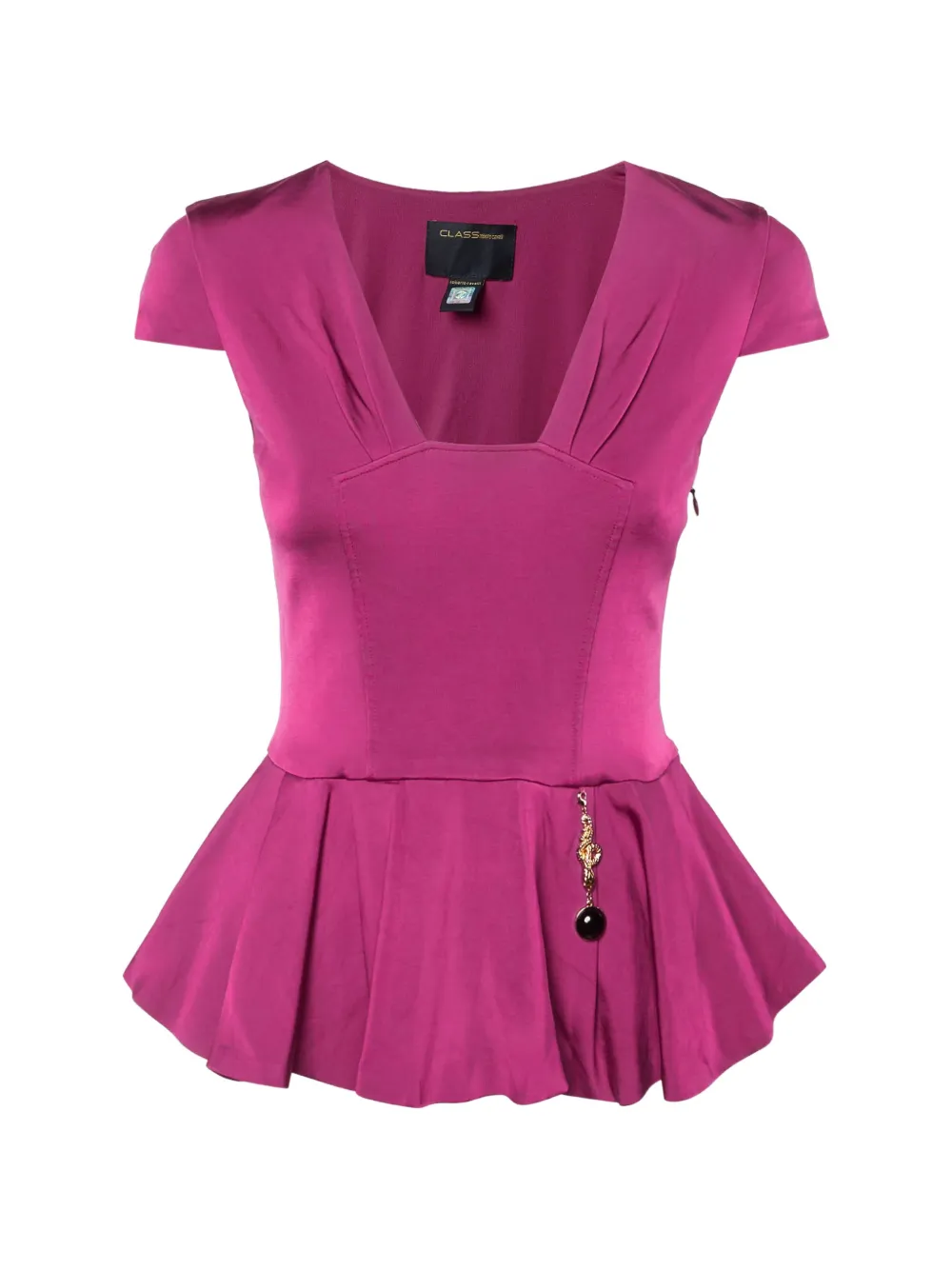 Cavalli Class peplum hem top - Rosa