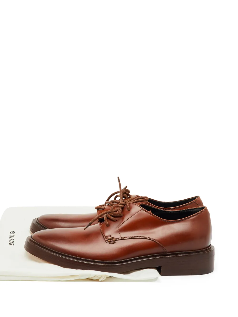 Balenciaga Pre-Owned lace-up derby shoes - Marrone
