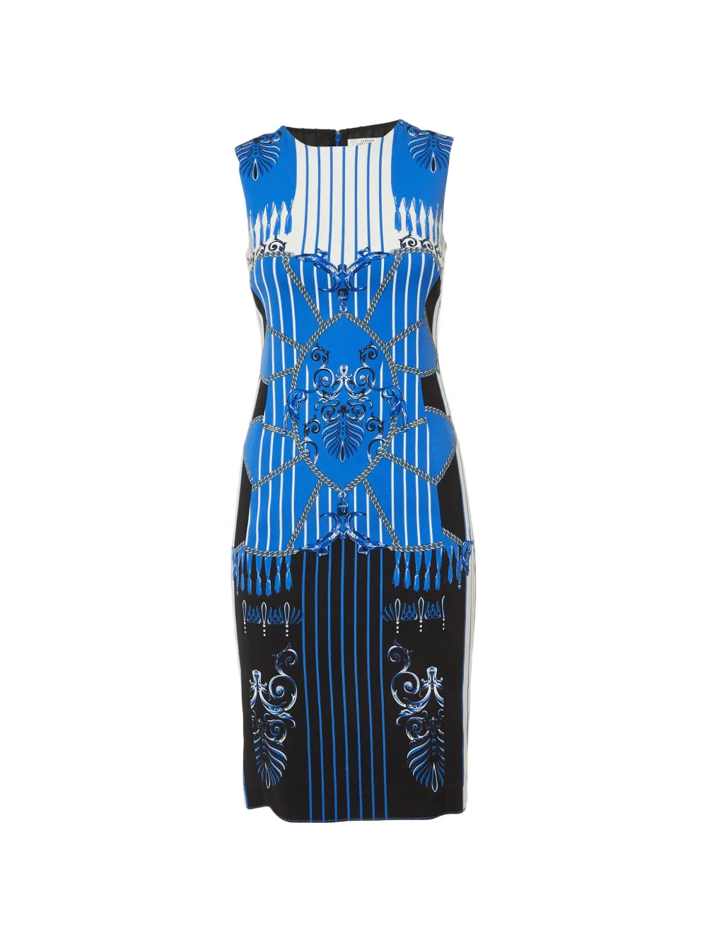 Versace Pre-Owned chain-print sleeveless dress - Blau