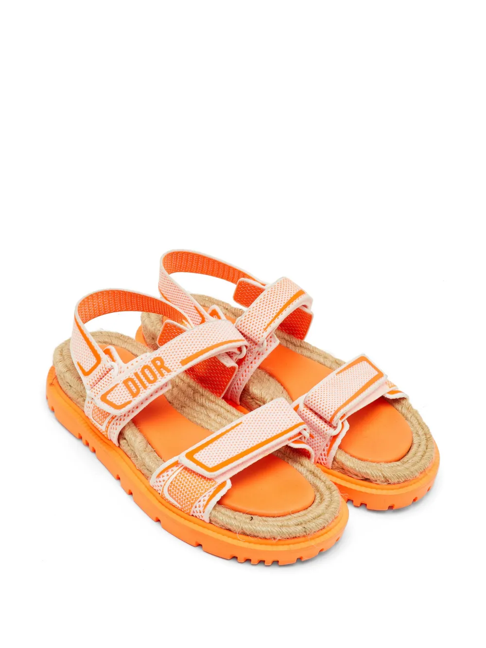 Christian Dior Pre-Owned Dioract touch-strap sandals - Orange