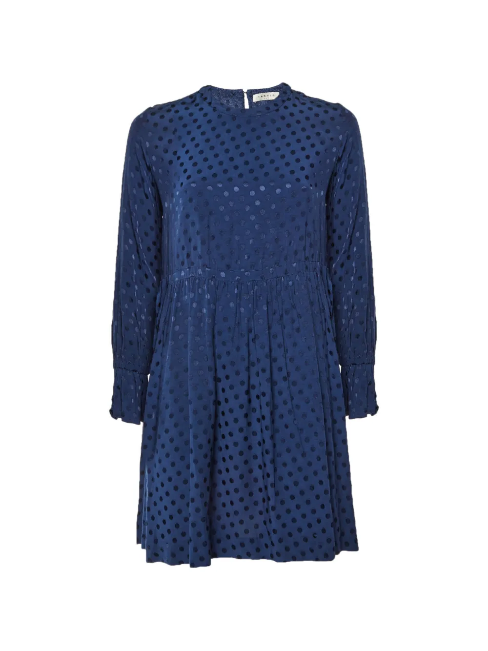 SANDRO polka-dot crepe mini dress - Blu