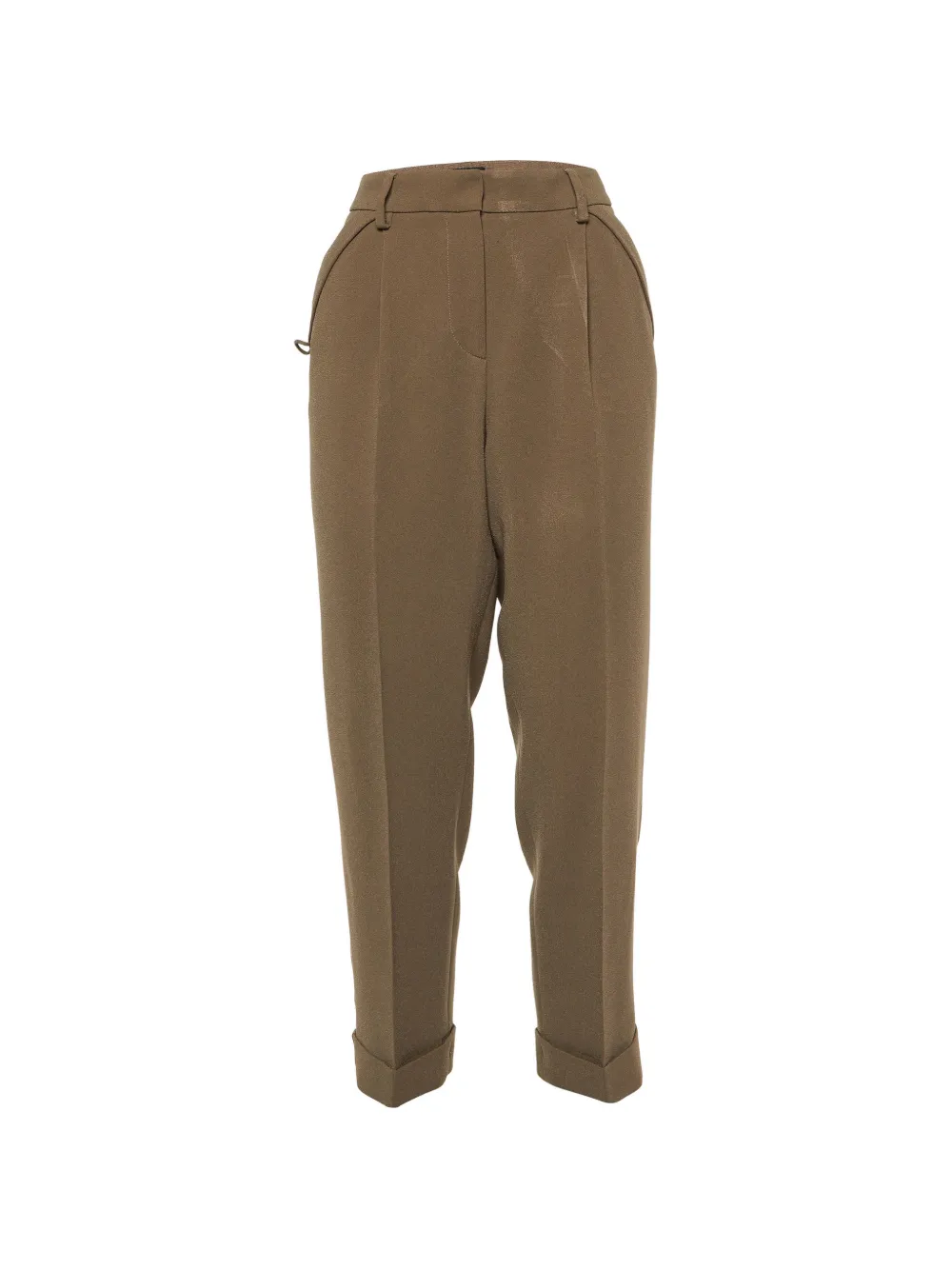 Giorgio Armani Pre-Owned pleated crepe trousers - Marrone