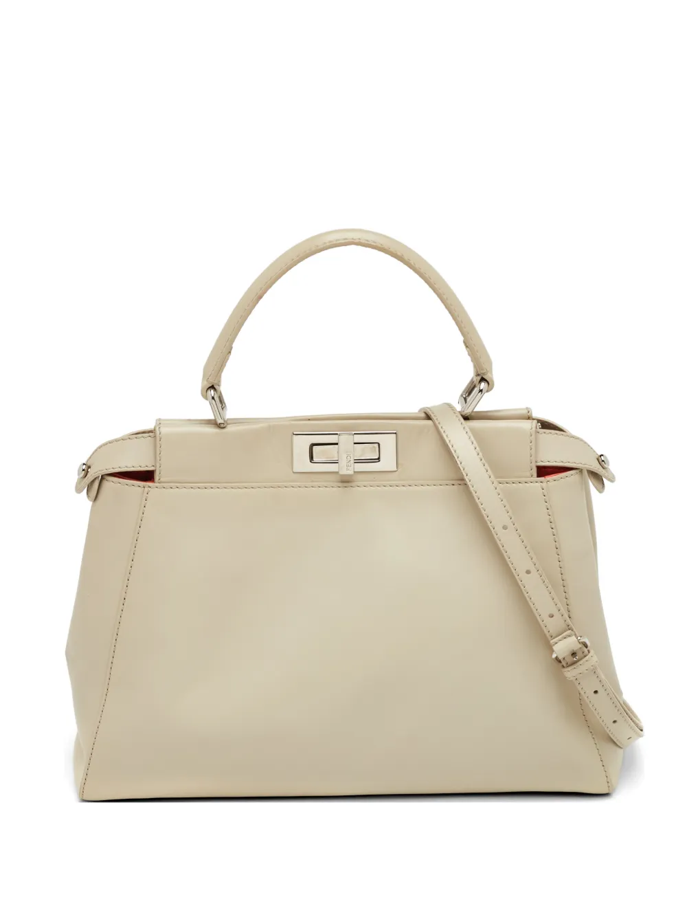 Fendi Pre-Owned Peekaboo turn-lock handbag - Nude