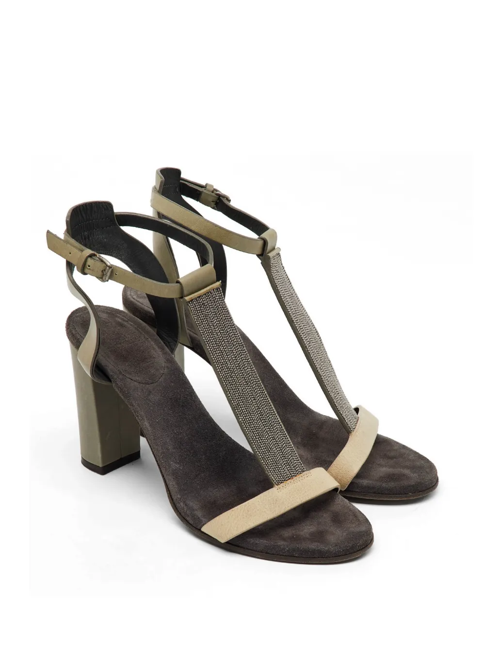 Brunello Cucinelli leather sandals - Green