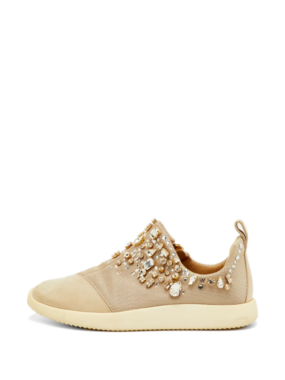Giuseppe Zanotti Vintage May London crystal-embellished sneakers - Nude