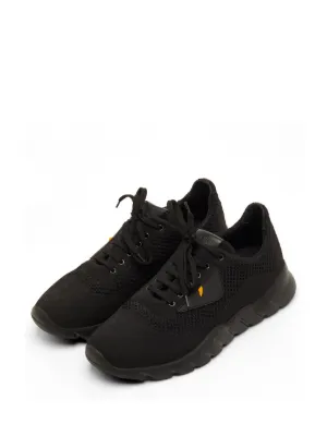 Fendi Bag Bugs low-top sneakers Size 9 Brand New! Fendi Monster Eyes Spiked Sneakers Black Yellow Bugs Leather  main image 4