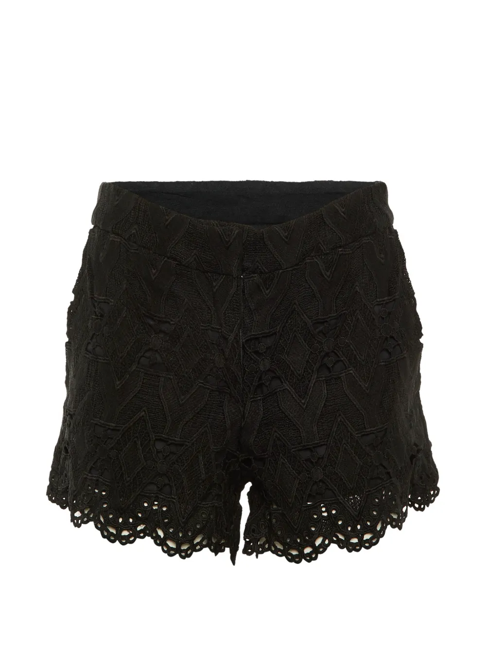 Maje Ikita Shorts mit Wellensaum - Schwarz