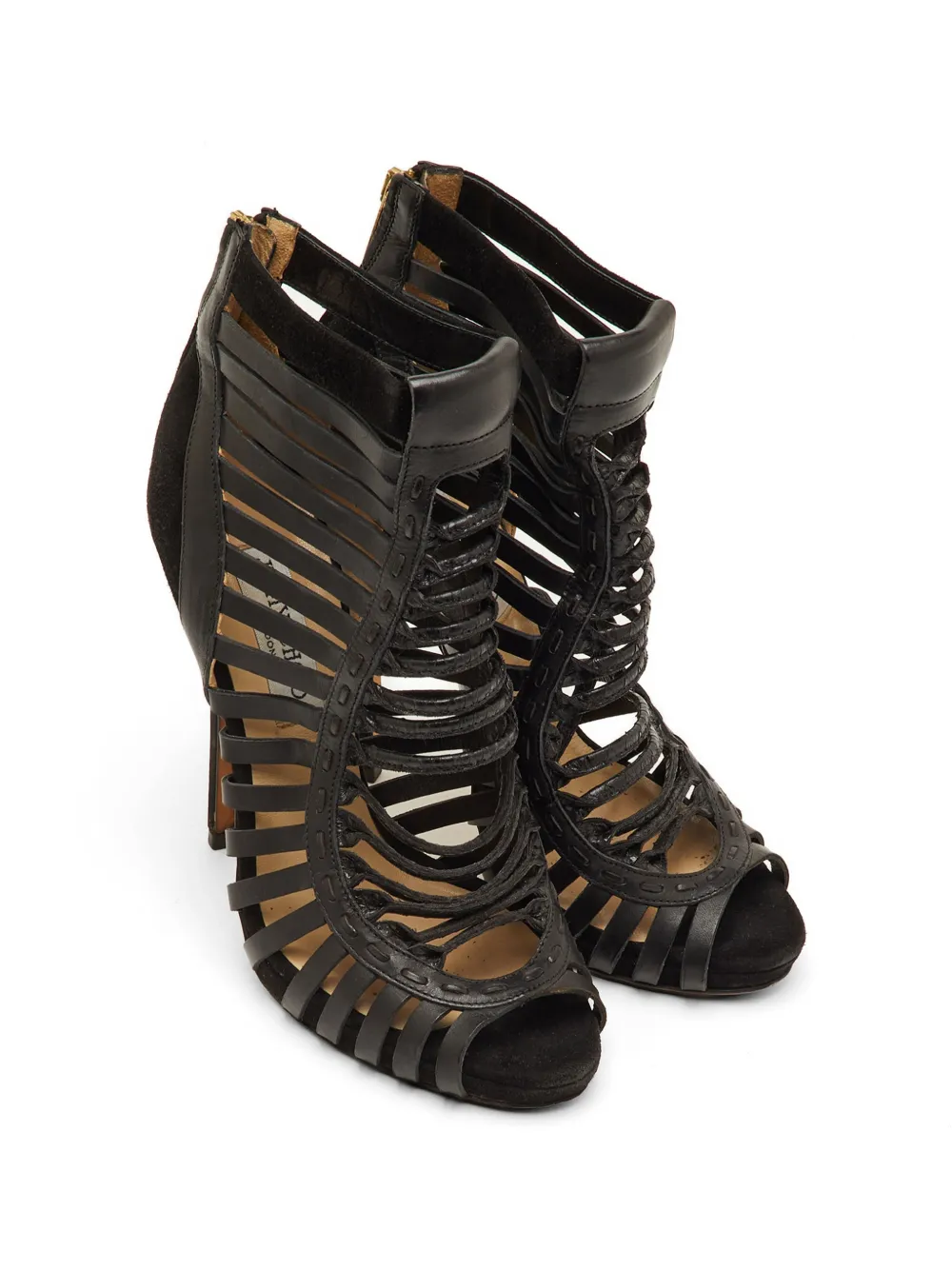 Jimmy Choo Pre-Owned Caged gladiator sandals - Schwarz