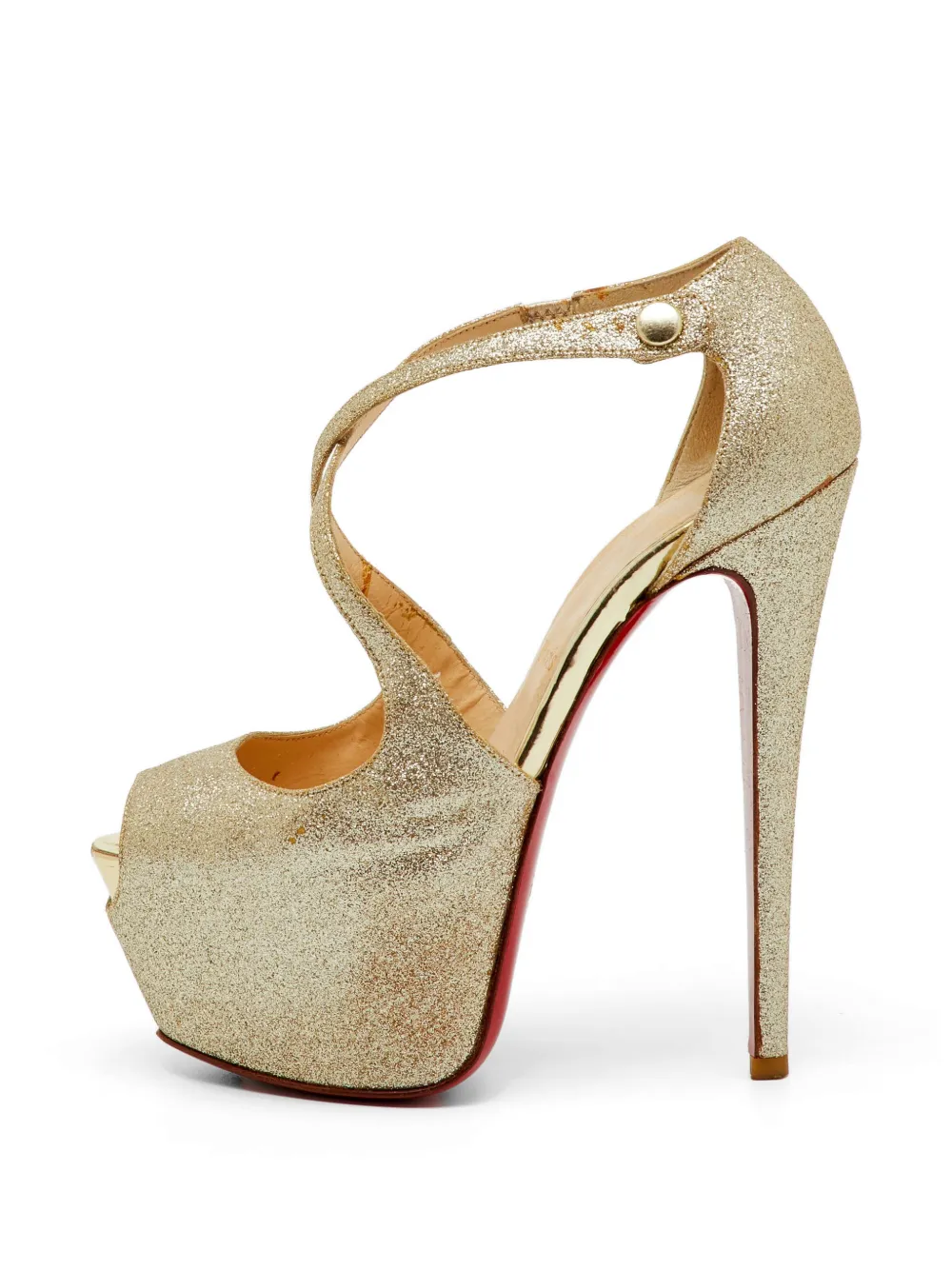 Christian Louboutin Pre-Owned Exagona heeled sandals - Gold
